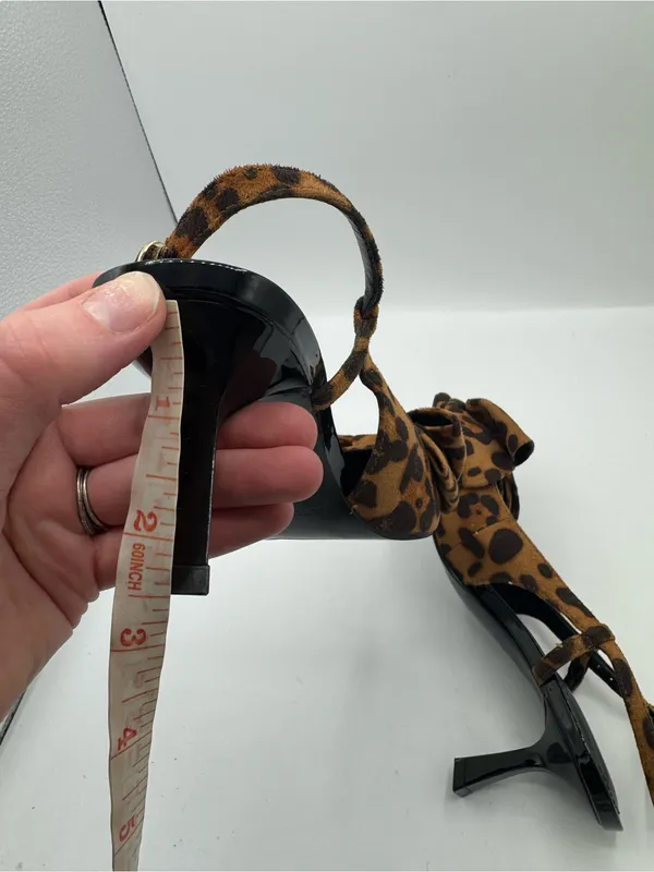 Marc Fisher Arzia2 Leopard Print Slingback Kitten Heels Dark Brown Size 5 office - Image 8