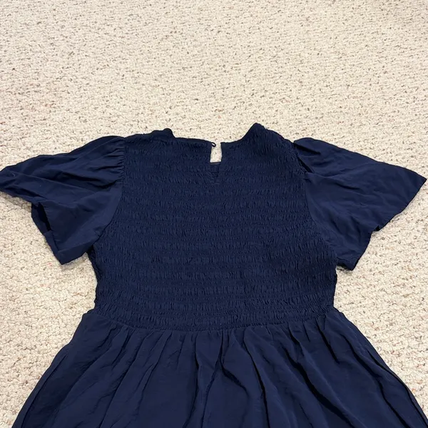Gap Navy Blue Fit & Flare Dress Size Medium C11-148 - Image 8