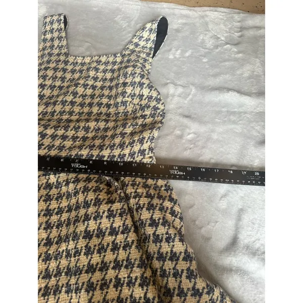 BCBGMAXAZRIA Unbranded Houndstooth Pinafore Dress SIZE M - Image 12