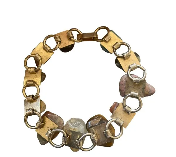 Vintage polished rock bracelet - Image 3