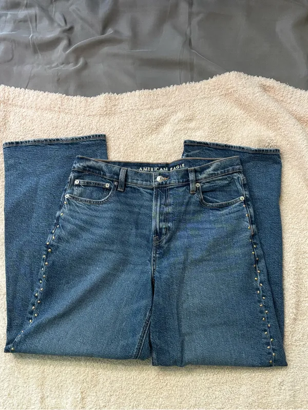 American Eagle Stretch Studded High-Waisted Stovepipe Jean - Image 4
