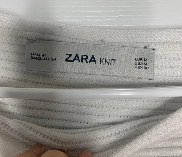 Zara knit white textured sweater - Image 2