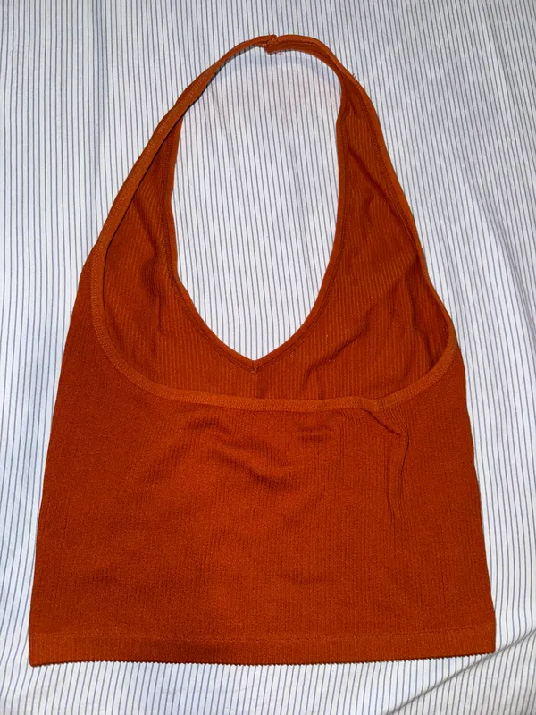 Red Orange Open Back Top Size L - Image 2