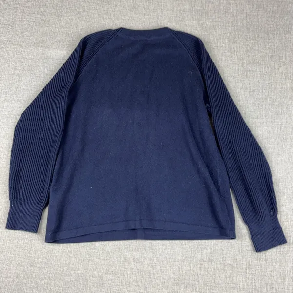 Vince Sweater Womens‎ XS Blue 100% Cotton Crew Neck Raglan Pullover Lightweight - Image 9