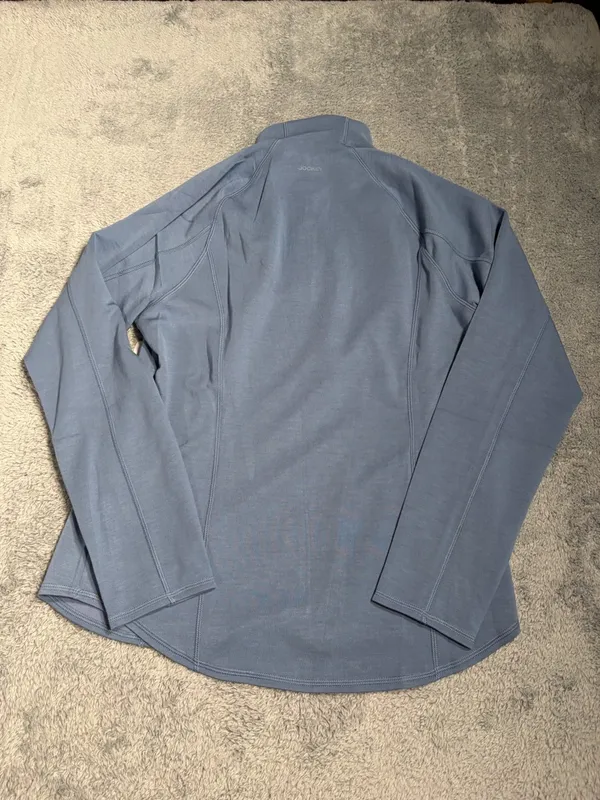 Jockey Quarter-Zip SCUBA 1/4 zip Long Sleeve Top blue NEW NWT MSRP$50 medium - Image 9