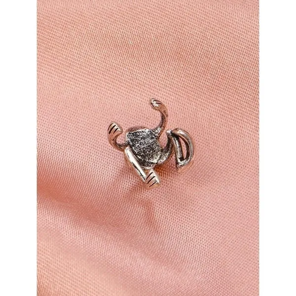 NEW Silver Tone Frog Ear Cuff Artsy Hipster Hippie‎ Funny Modern Hip One Size - Image 4