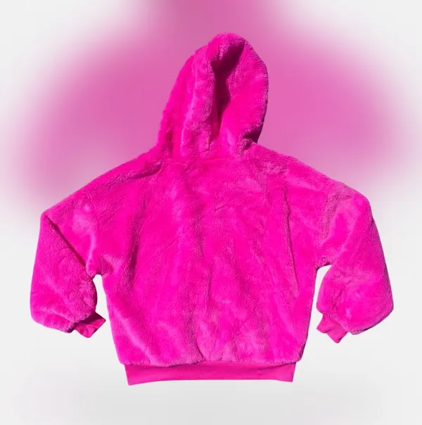 💕NWOT FCT With Love Size Small Hot Pink Faux Fur Hooded Jacket 💕 - Image 2