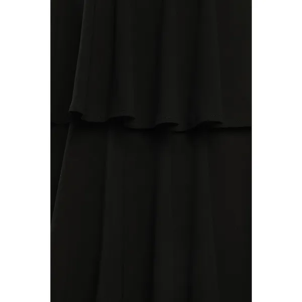 Lulus Amazing Evening Black Tiered Maxi Dress Chiffon Formal Evening Medium NWT - Image 5