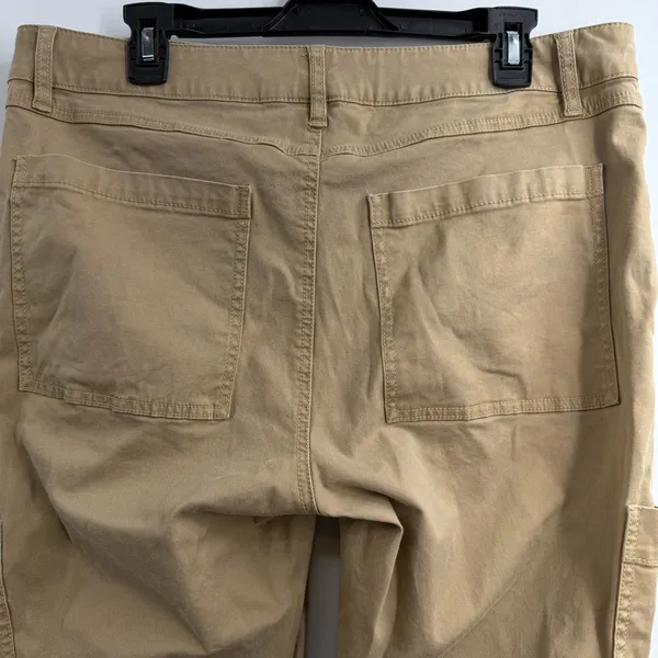 CAbi Captain Pants 4510 Womens 12 Khaki Cargo Patchwork Straight Utility - Image 5