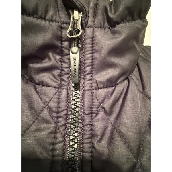 Marmot Womens‎ Medium Black Quilted Puffer Vest Stretch Panels Lightweight Zip - Image 5
