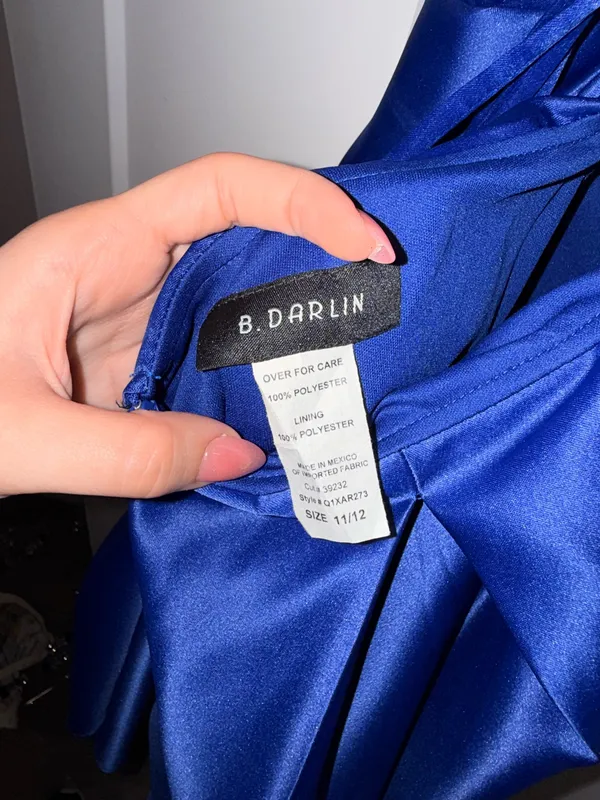 B. Darlin blue satin hoco dress - Image 3