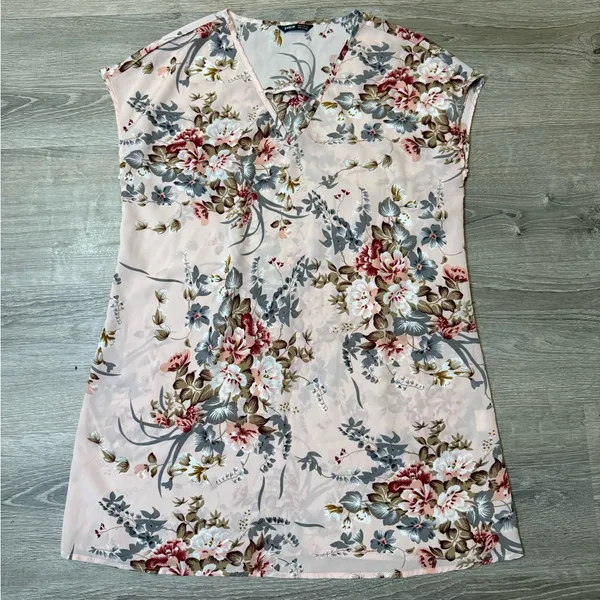 •Shein• Blush Pink Floral Cover Up Dress - Image 2