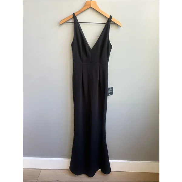 Lulu’s Melora Black Sleeveless Maxi Dress Elegant Black V-Neck Evening Dress NWT - Image 5
