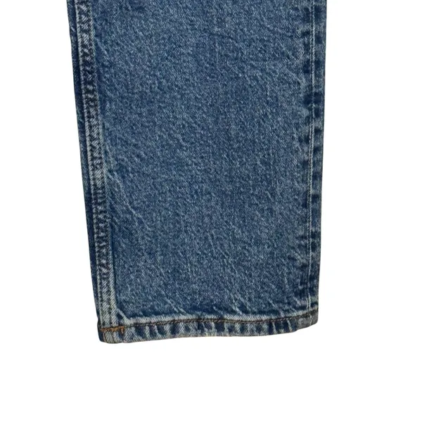 Zara Women's Jeans Distressed Boyfriend Tapered Wash Denim Blue Mid‎ Rise Size 8 - Image 5
