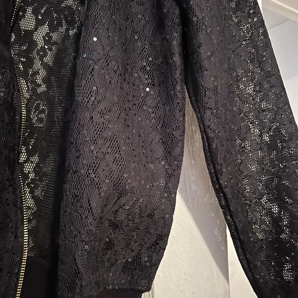 Lace Bomber, S Black - Image 3