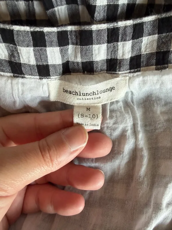 BeachLunchLounge Black and White Gingham Dress - Image 6