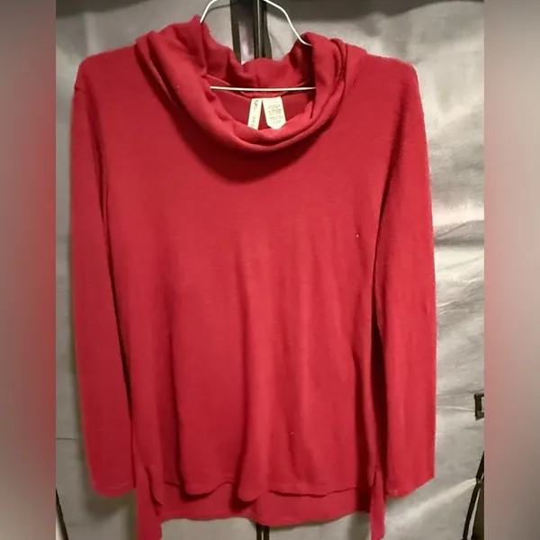 Forgotten Grace burgundy Cowl Neck Sweater xl - Image 8