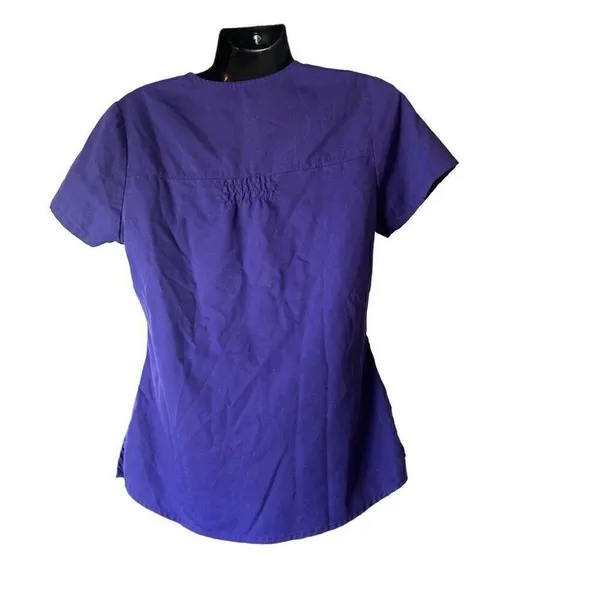 Grey’s Anatomy by Barco purple scrubs top tee short sleeve sz small women’s - Image 7