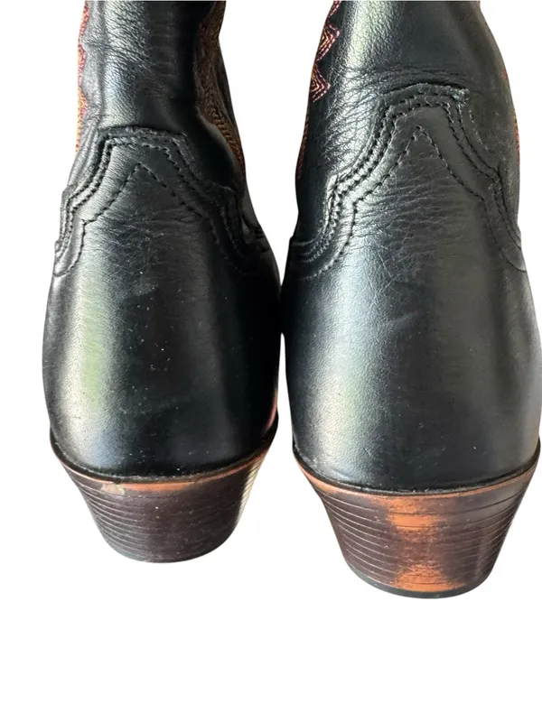 Ariat - Heritage Elastic Calf Black Leather Western Boots Size 6.5B - Image 5