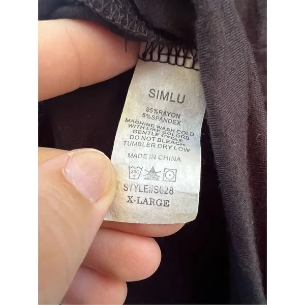 Simlu Black Woman’s Shirt With Open Back Size XL - Image 4