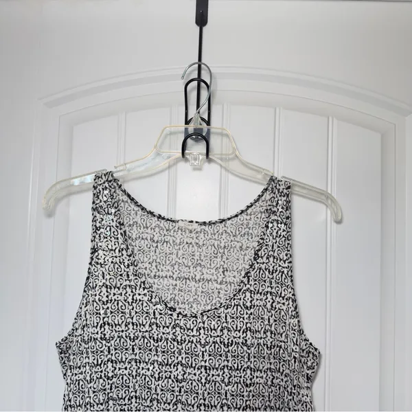 J.‎ Crew Medium Black White Sequined Scoop-Neck Tank top Whimsigoth Indie Sleaze - Image 3
