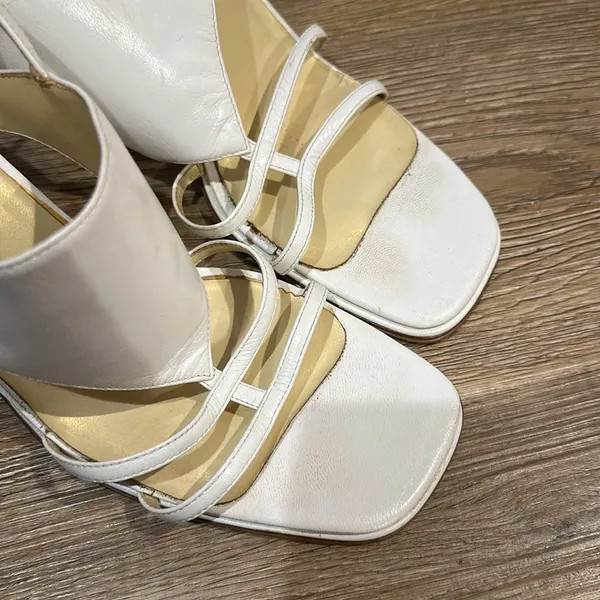 MOVING SALE Ann Marino White Block Heel Sandals - Image 10