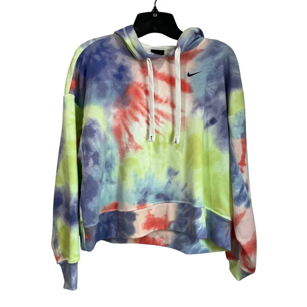 Nike Dri Fit Get Fit Women's Tie Dye Pullover Training Hoodie‎ Size Small - Image 2