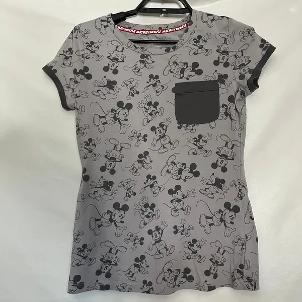 Disney Parks Mickey Mouse Y2K Womens TShirt Top Size S Gray Short Sleeve Cartoon - Image 11