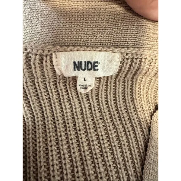 NUDE brown sweater size large Tan - Image 4