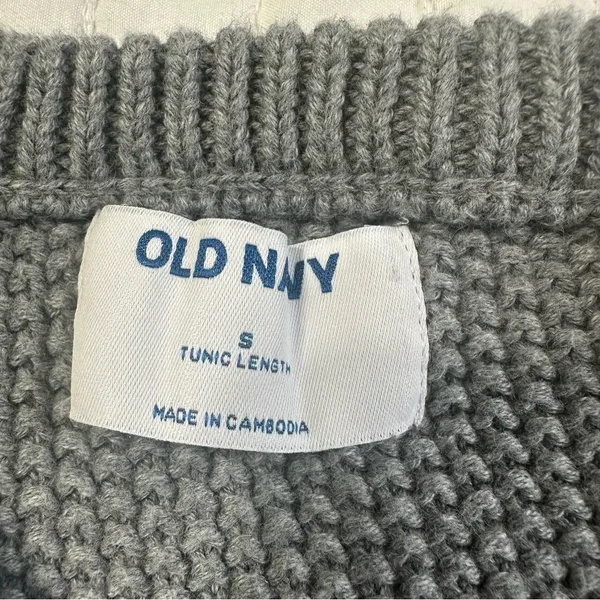 Old Navy Tunic Length Ballon Sleeves Heather Gray Knit Sweatshirt I. Size S - Image 9