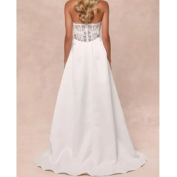 Lulus Lux Bridal NWOT Eternal Gratitude White Floral Embroidered Wedding Dress - Image 4