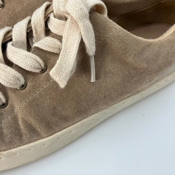 White Raven Women's Tan Suede Sneakers Casual Low Top Lace Up Size‎ 7 - Image 3
