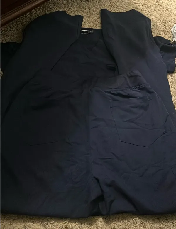 Mandala Scrub Pants Navy Blue Size S/TALL - Image 4