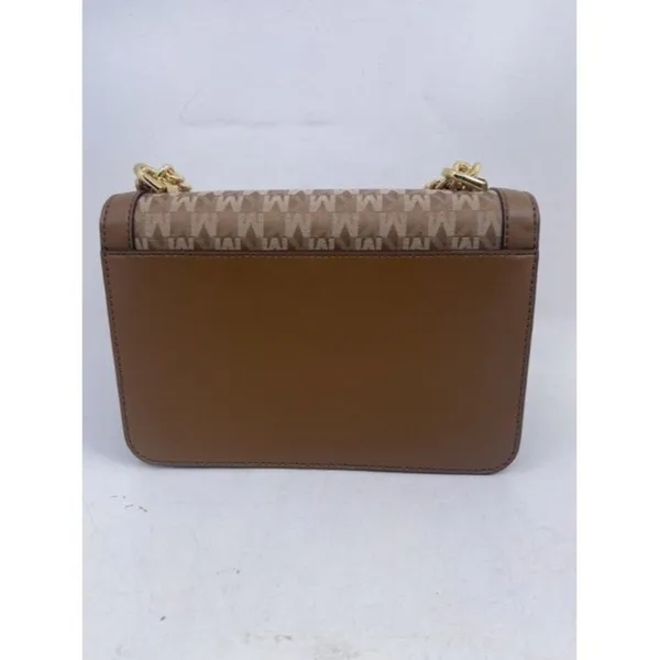 Michael Kors New Medium Logo Allover Brown Coated Canvas Cross Body Bag - Image 2