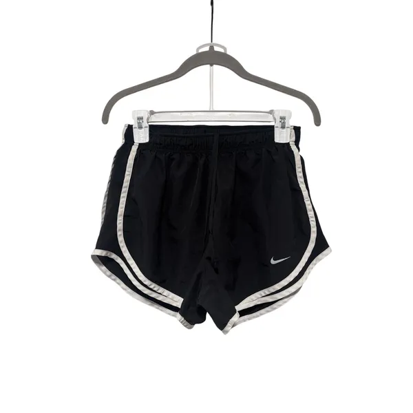 Nike Black and White Dri-FIT Athletic Shorts M - Image 3