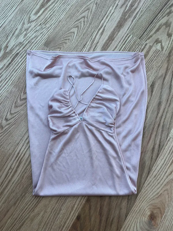ZARA Pink Shiny Dress - Image 5