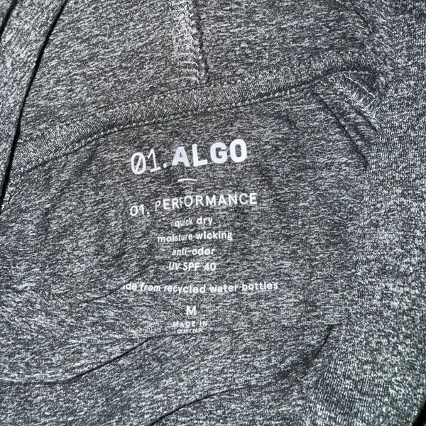 Gray Long Sleeve Hoodie Sweatshirt‎ Size M - Image 2