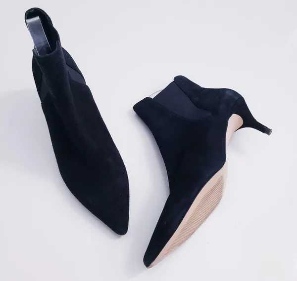 Zara Sapatu Suede Pointed Toe Ankle Booties - Image 3