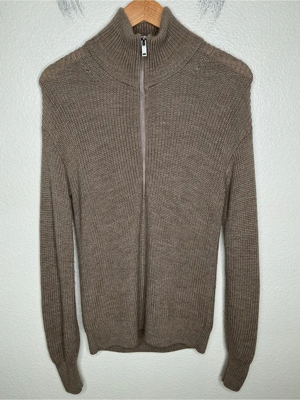 Quince Australian Merino Wool Half Zip Sweater Malted Toffee Extra Small - Image 2