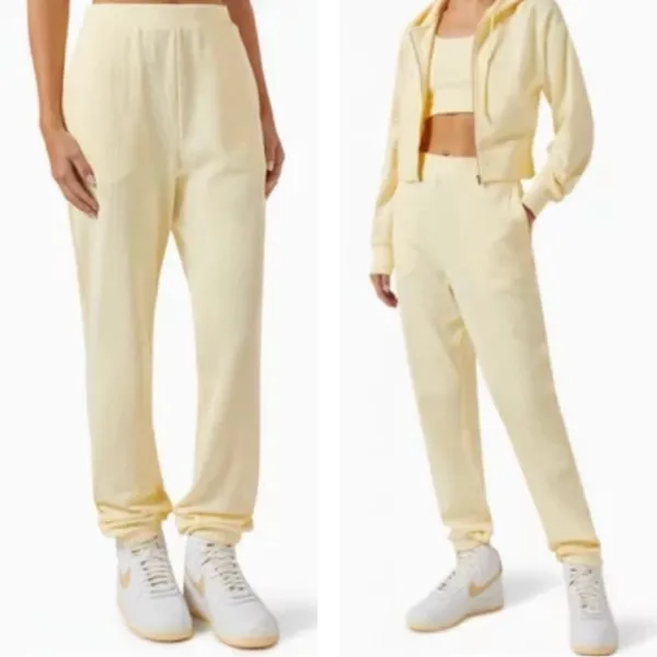 Kith Waffle Knit Chelsea Sweatpants In Butter Yellow - Image 2