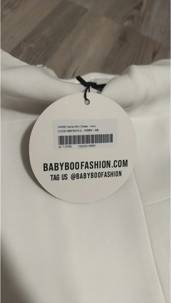 Babyboo Asha Mini Dress Ivory - Image 4