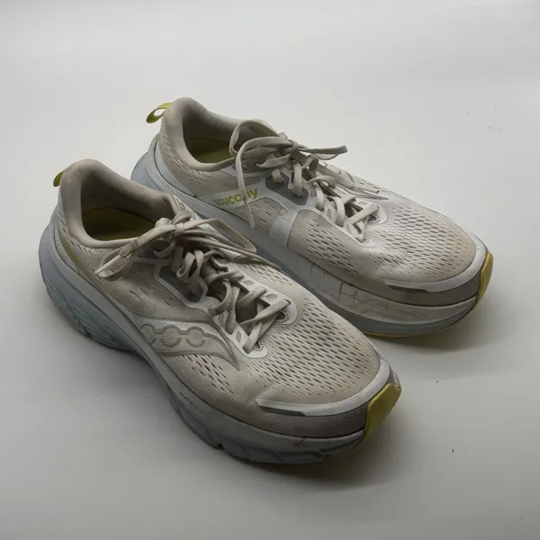 Saucony Guide 16 Womens Running Shoes White Silver Yellow Size 10 - Image 2