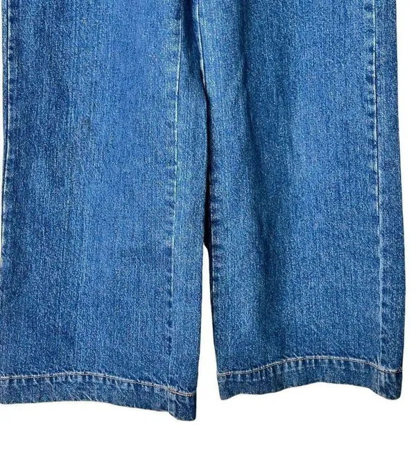 Aritzia Bardot Denim High Waist Wide Legs belted cotton Jeans Size 26 - Image 6