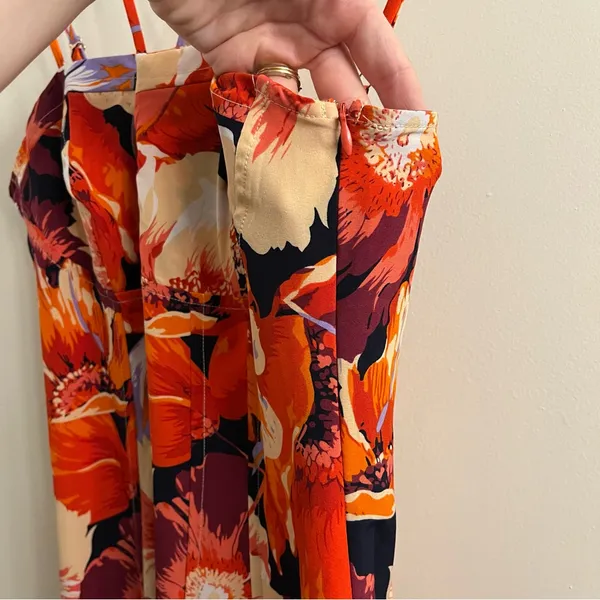 Lulu’s Boldest Blooms Strappy Floral Midi Dress Small - Image 9
