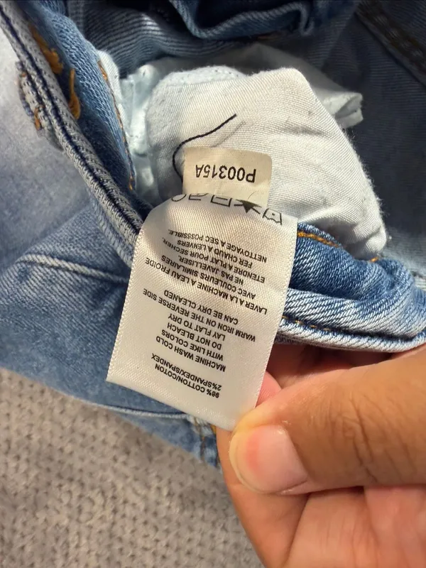 VIGOSS Thompson Tomboy Jeans Sz 31 Light Wash Slim Straight Leg Mid Rise Stretch - Image 9