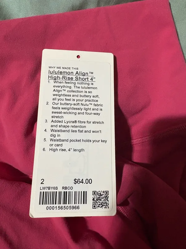 Lululemon Align High-Rise Shorts 4" OP $64 - Image 4