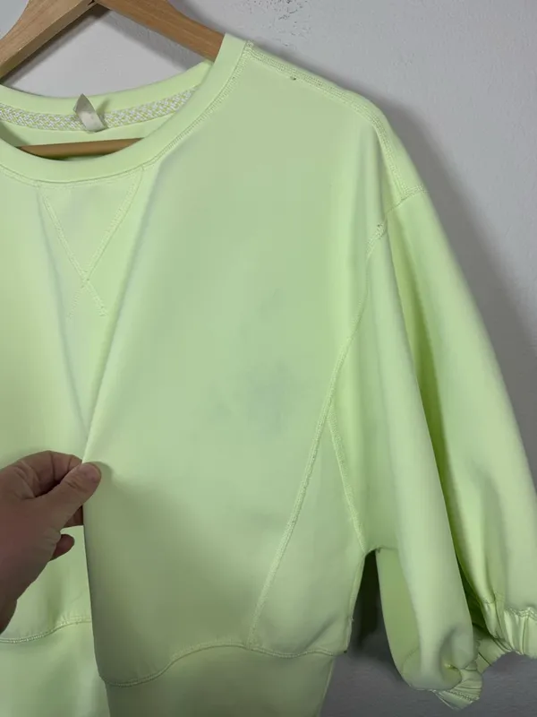 FP Movement Lead The Pack Layer Cropped Sweatshirt Neon Green S - Image 5