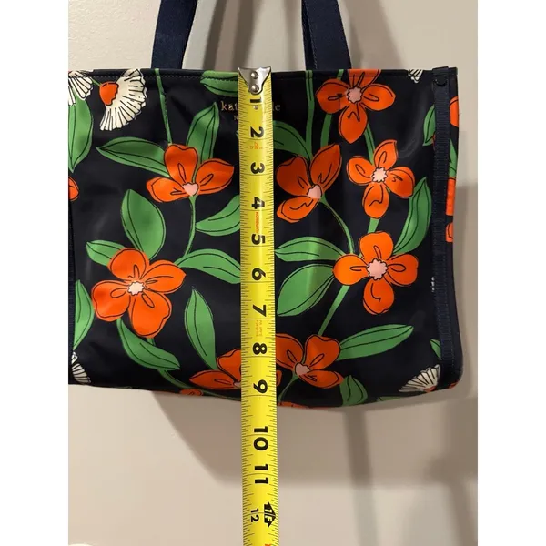 Kate Spade The Little Better Sam‎ Daisy Vines Medium Tote Rich Navy Multicolor J - Image 12