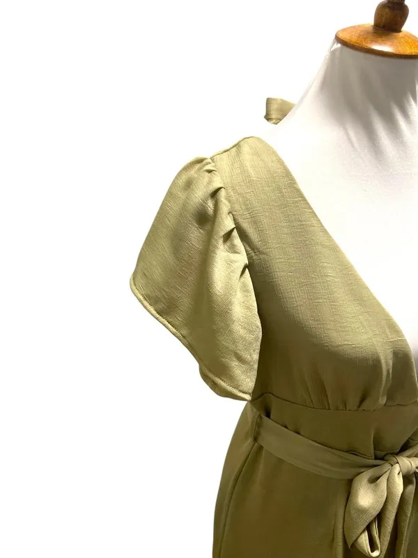 Petal & Pup Orin Wide Leg Jumpsuit Beige Size 8 NWT Neutral Coastal Boho Wedding - Image 9