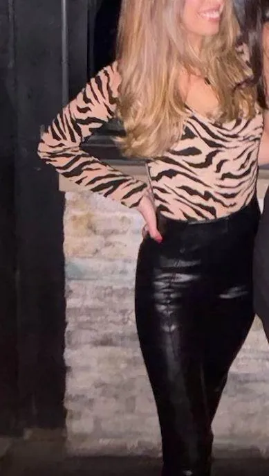 Animal Print Bodysuit Size XS - Image 3